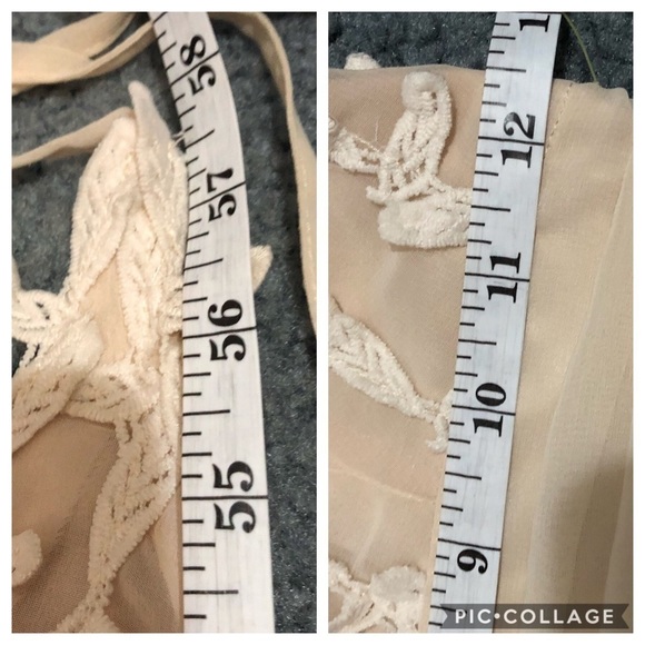 Tea & Cup Olivia Chiffon Dress NWT Small Ivory Women’s Cream Maxi Formal - Picture 8 of 8